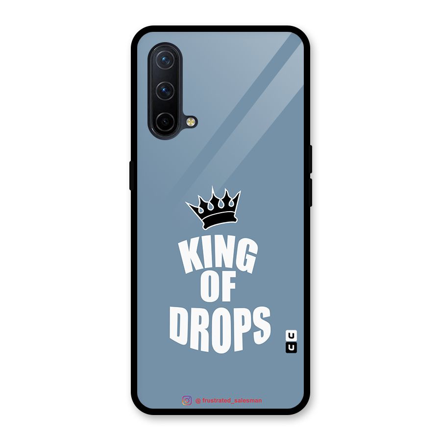 King of Drops Mustard SteelBlue Glass Back Case for OnePlus Nord CE 5G