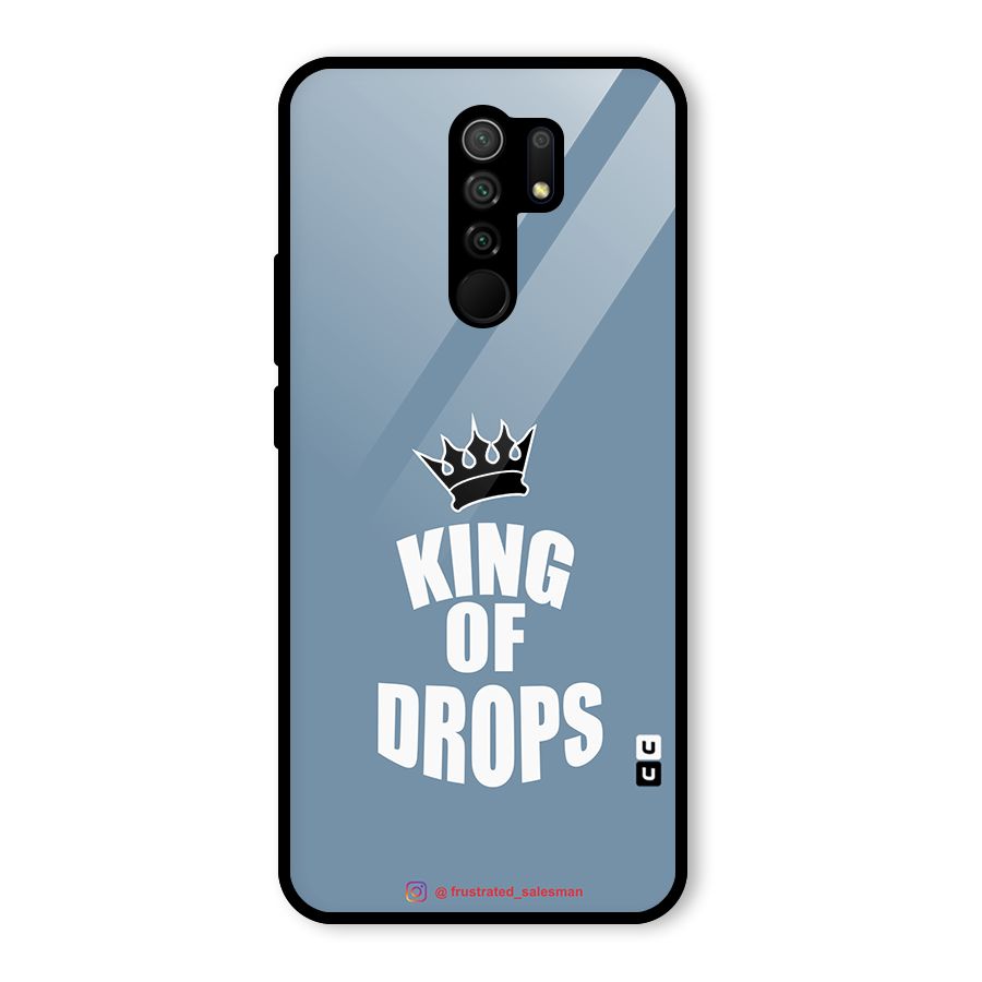 King of Drops Mustard SteelBlue Glass Back Case for Poco M2