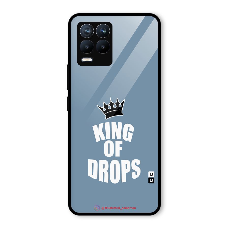 King of Drops Mustard SteelBlue Glass Back Case for Realme 8