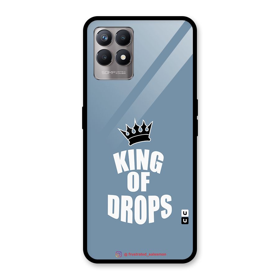 King of Drops Mustard SteelBlue Glass Back Case for Realme 8i