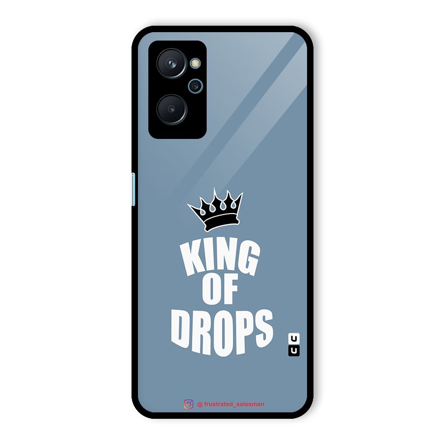 King of Drops Mustard SteelBlue Glass Back Case for Realme 9i