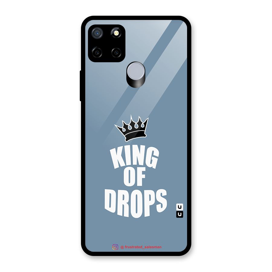 King of Drops Mustard SteelBlue Glass Back Case for Realme Narzo 20