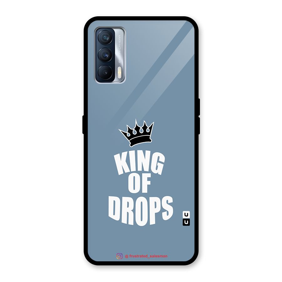 King of Drops Mustard SteelBlue Glass Back Case for Realme X7