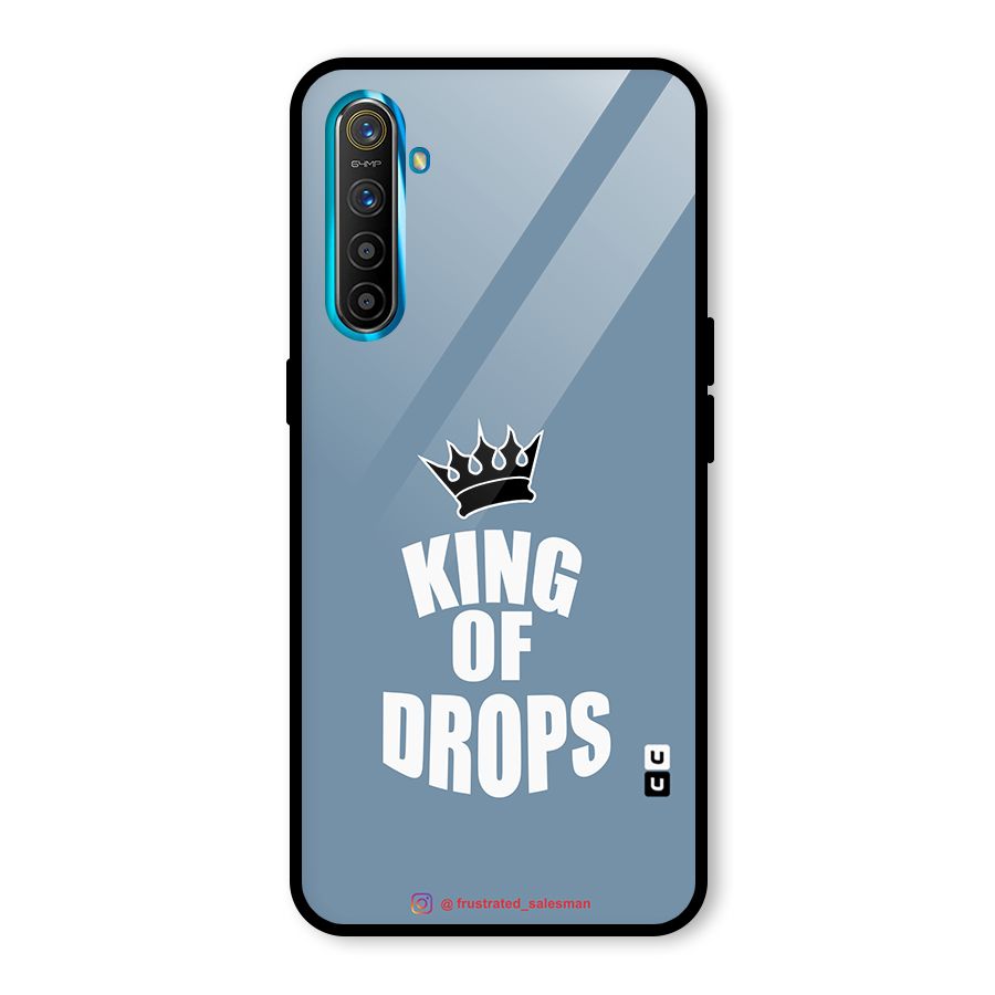 King of Drops Mustard SteelBlue Glass Back Case for Realme XT