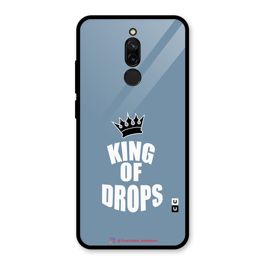King of Drops Mustard SteelBlue Glass Back Case for Redmi 8