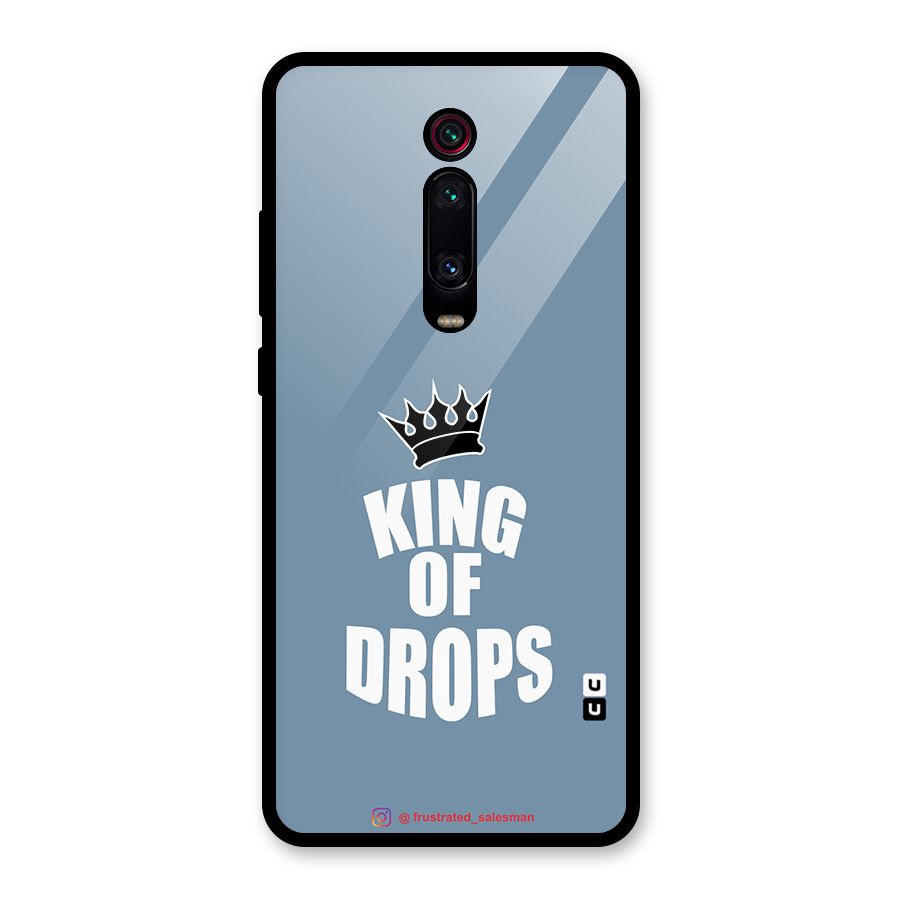 King of Drops Mustard SteelBlue Glass Back Case for Redmi K20