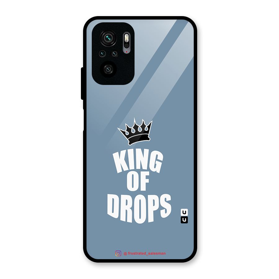 King of Drops Mustard SteelBlue Glass Back Case for Redmi Note 10S