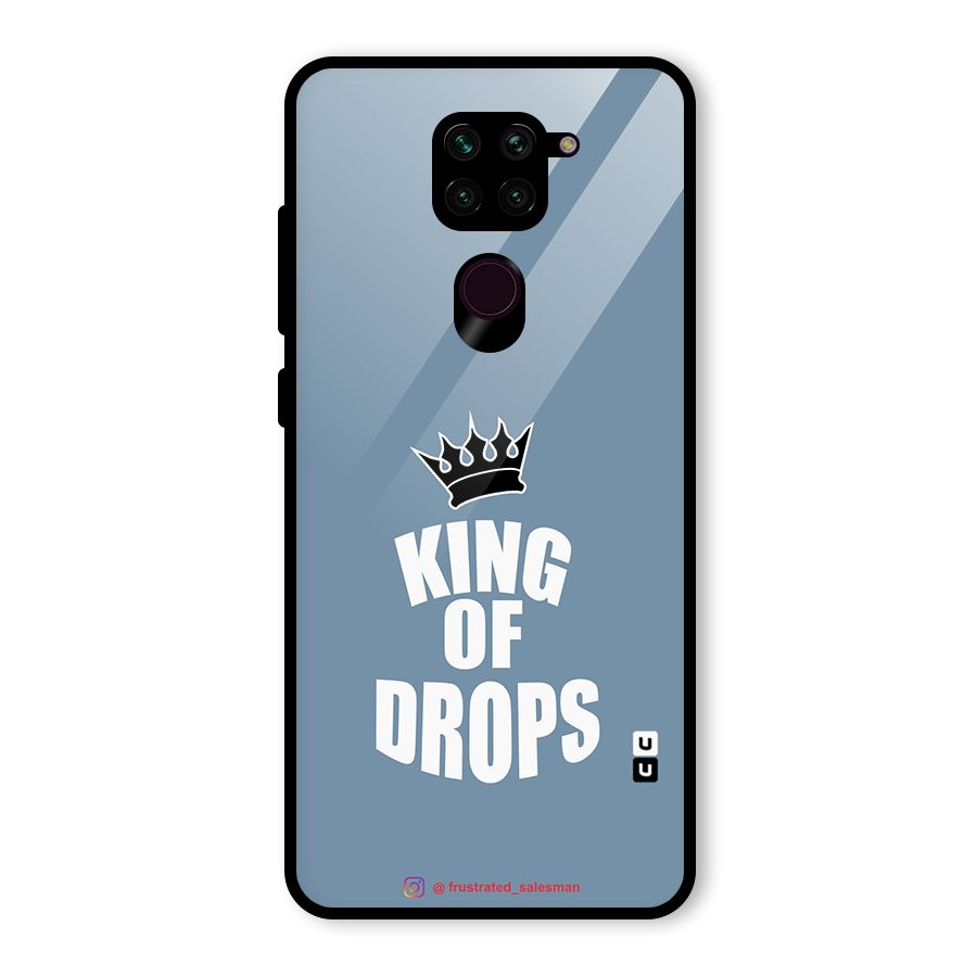 King of Drops Mustard SteelBlue Glass Back Case for Redmi Note 9