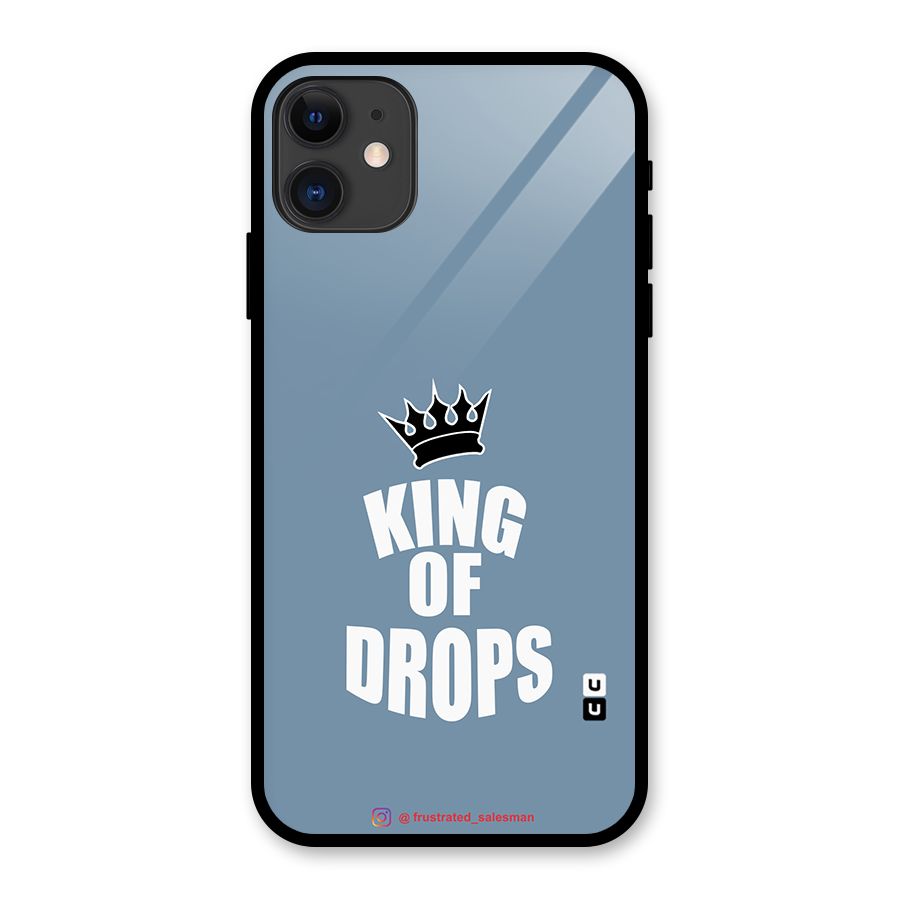 King of Drops Mustard SteelBlue Glass Back Case for iPhone 11
