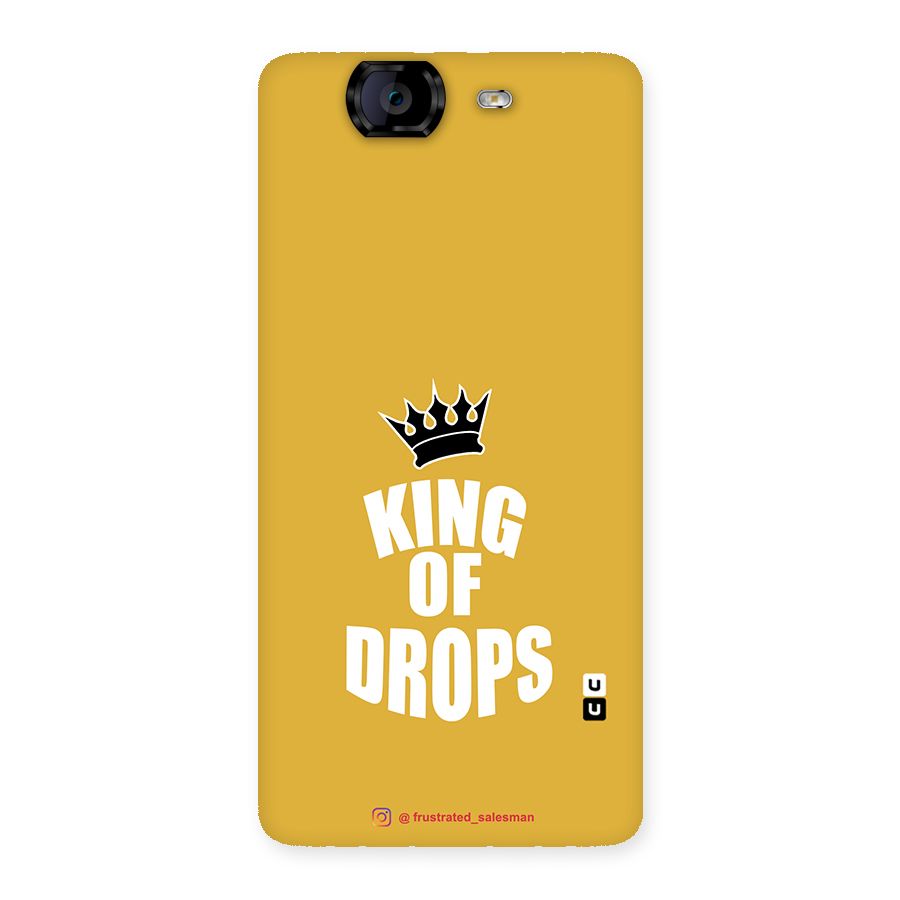 King of Drops Mustard Yellow Back Case for Canvas Knight A350