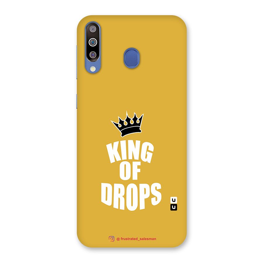 King of Drops Mustard Yellow Glass Back Case for Galaxy M30