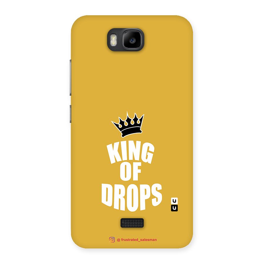 King of Drops Mustard Yellow Back Case for Honor Bee