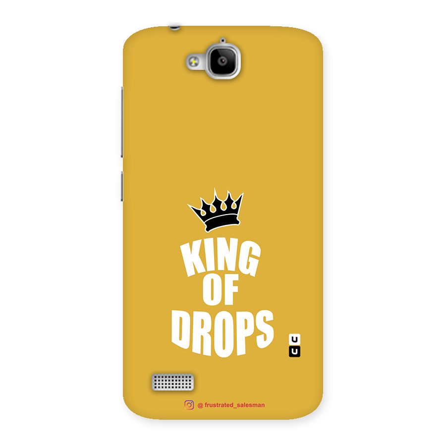King of Drops Mustard Yellow Back Case for Honor Holly