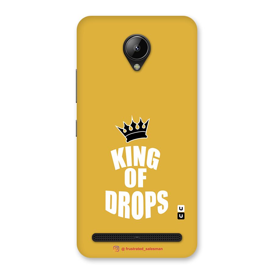 King of Drops Mustard Yellow Back Case for Lenovo C2
