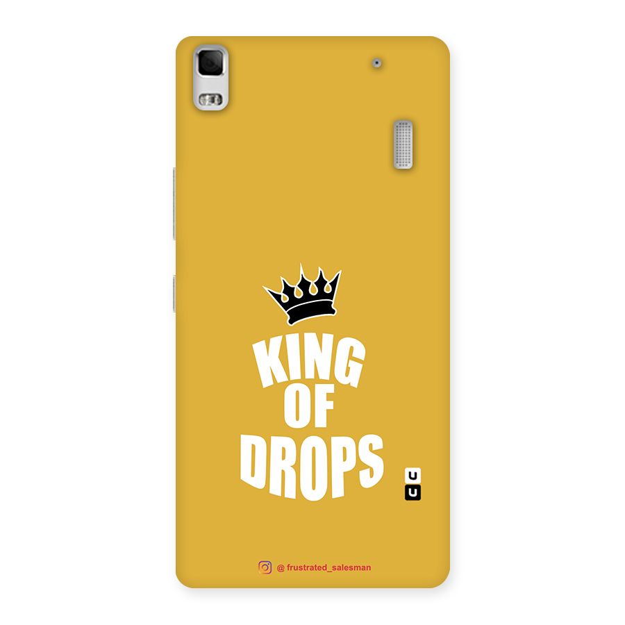 King of Drops Mustard Yellow Back Case for Lenovo K3 Note