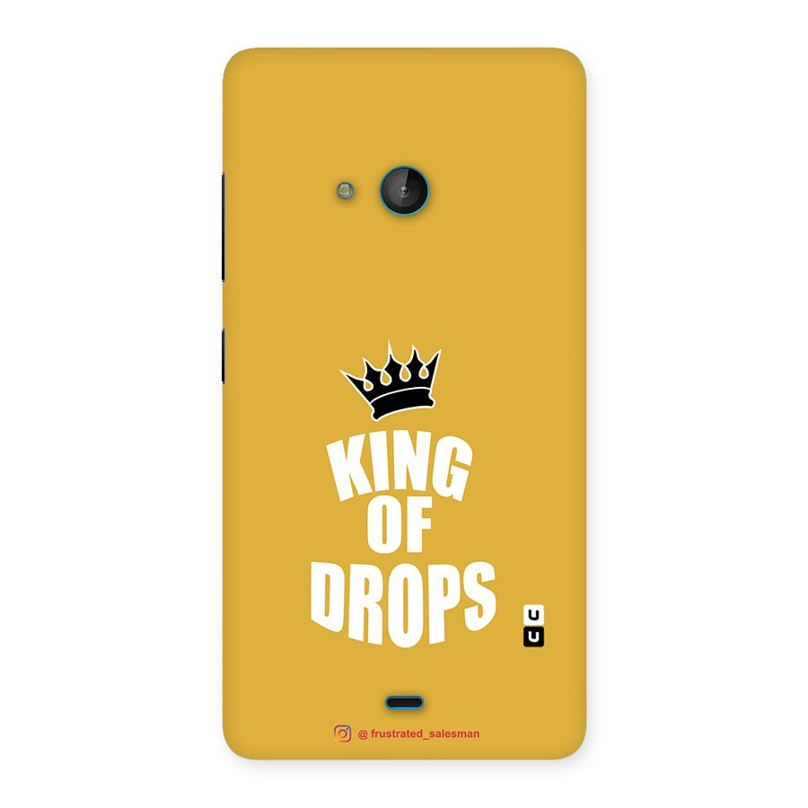 King of Drops Mustard Yellow Back Case for Lumia 540