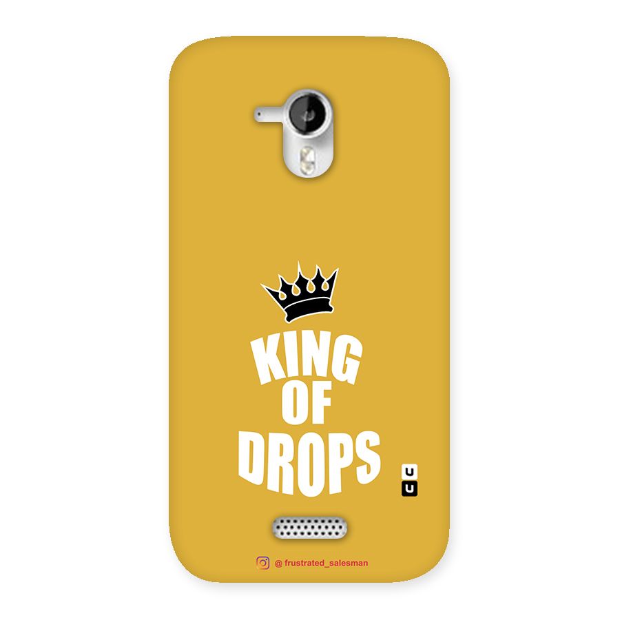 King of Drops Mustard Yellow Back Case for Micromax Canvas HD A116