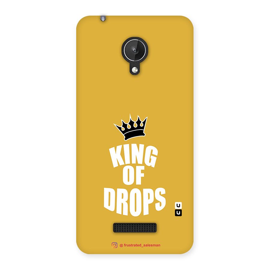 King of Drops Mustard Yellow Back Case for Micromax Canvas Spark Q380