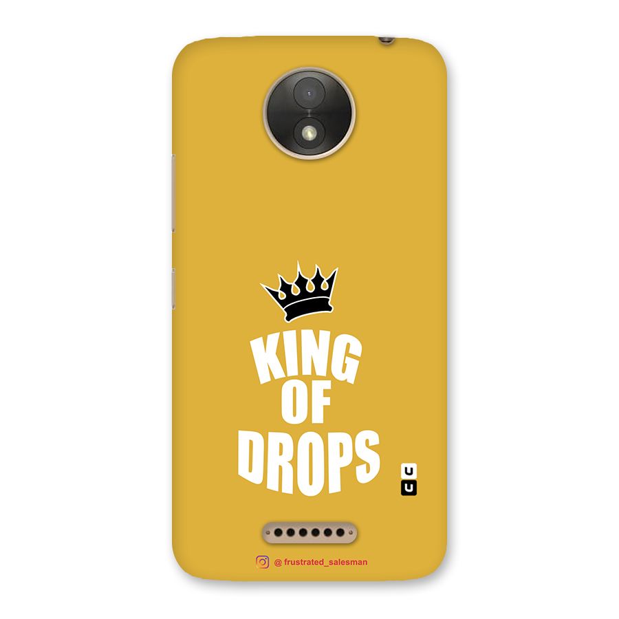 King of Drops Mustard Yellow Back Case for Moto C Plus