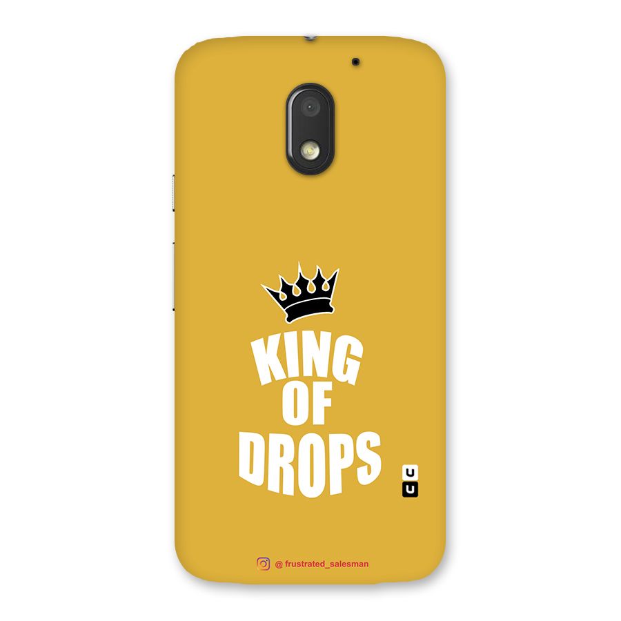 King of Drops Mustard Yellow Back Case for Moto E3 Power