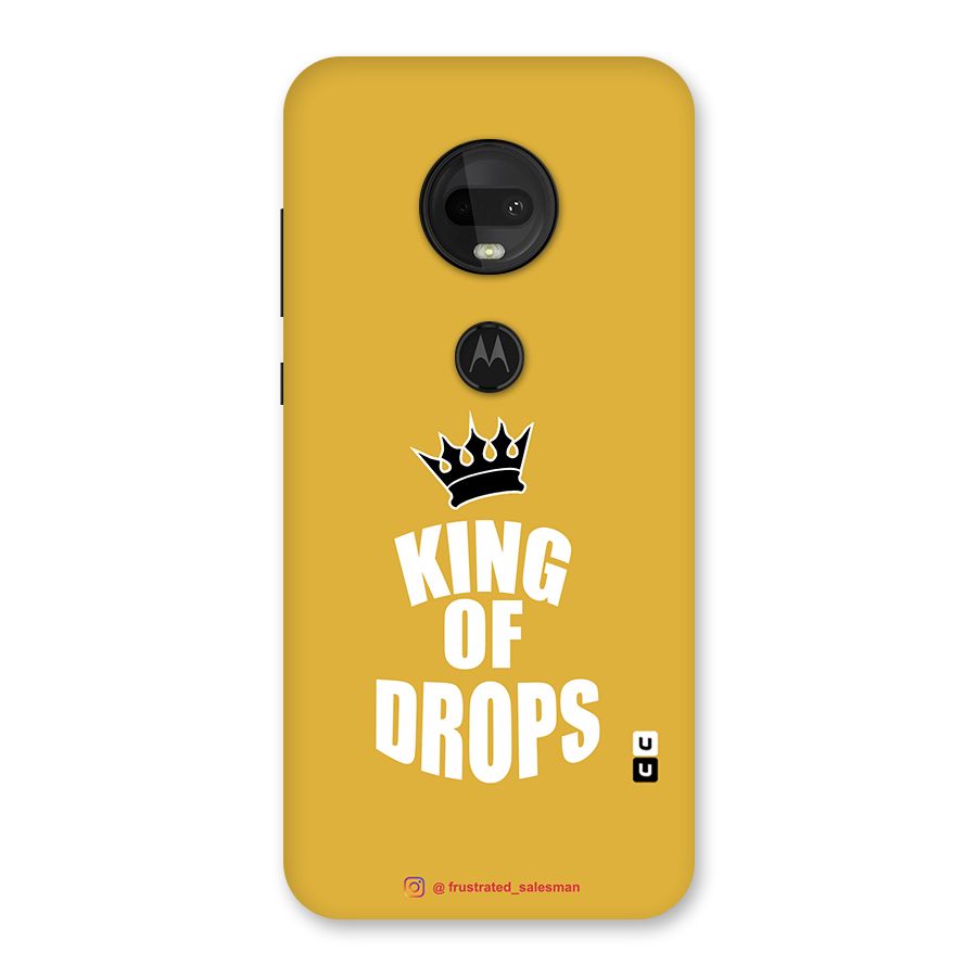 King of Drops Mustard Yellow Back Case for Moto G7