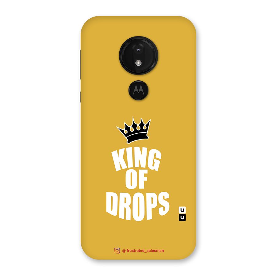 King of Drops Mustard Yellow Back Case for Moto G7 Power
