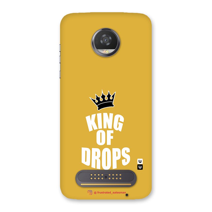 King of Drops Mustard Yellow Back Case for Moto Z2 Play