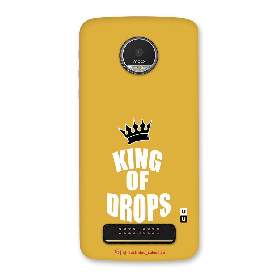 King of Drops Mustard Yellow Back Case for Moto Z Play