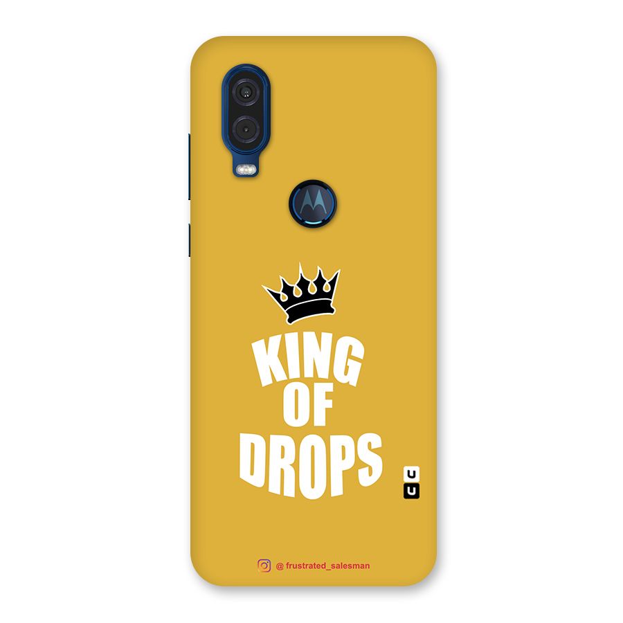 King of Drops Mustard Yellow Back Case for Motorola One Vision