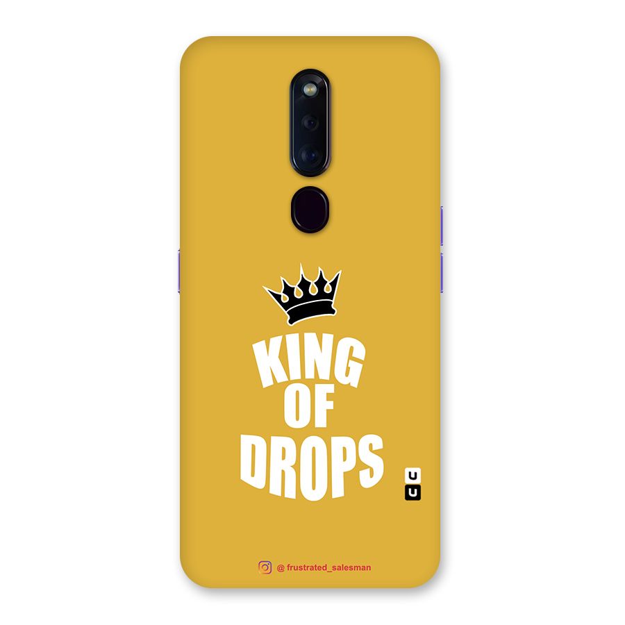 King of Drops Mustard Yellow Glass Back Case for Oppo F11 Pro