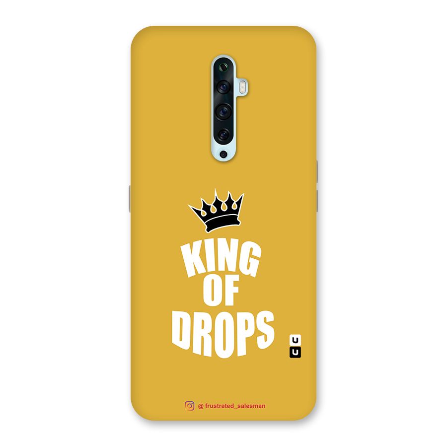 King of Drops Mustard Yellow Glass Back Case for Oppo Reno2 Z