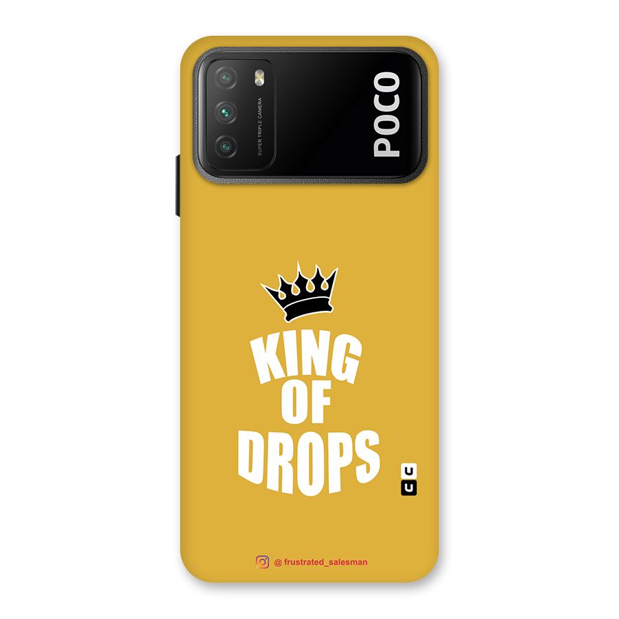 King of Drops Mustard Yellow Back Case for Poco M3