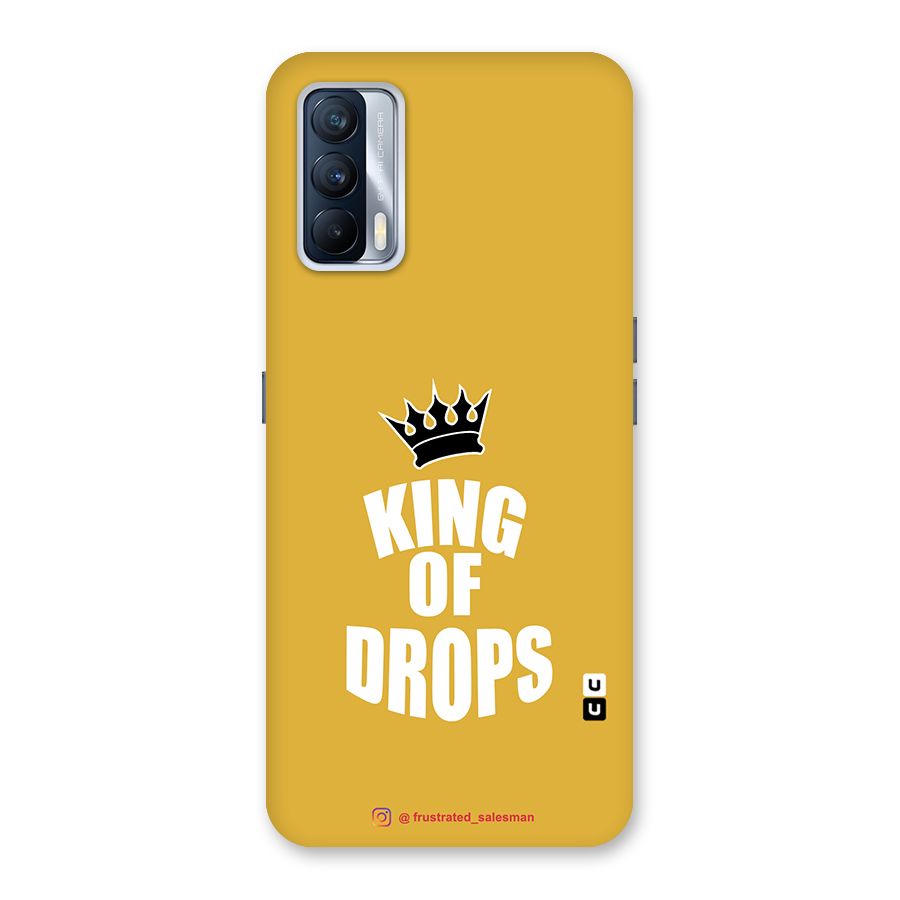 King of Drops Mustard Yellow Glass Back Case for Realme X7
