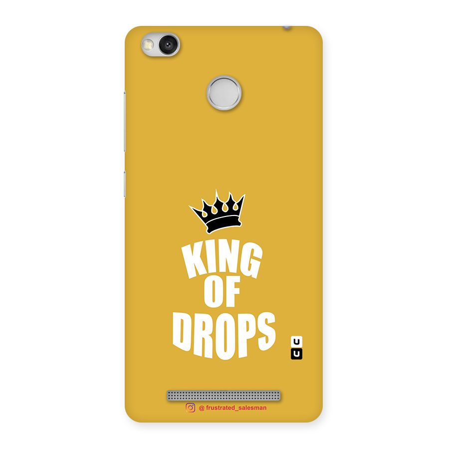 King of Drops Mustard Yellow Back Case for Redmi 3S Prime