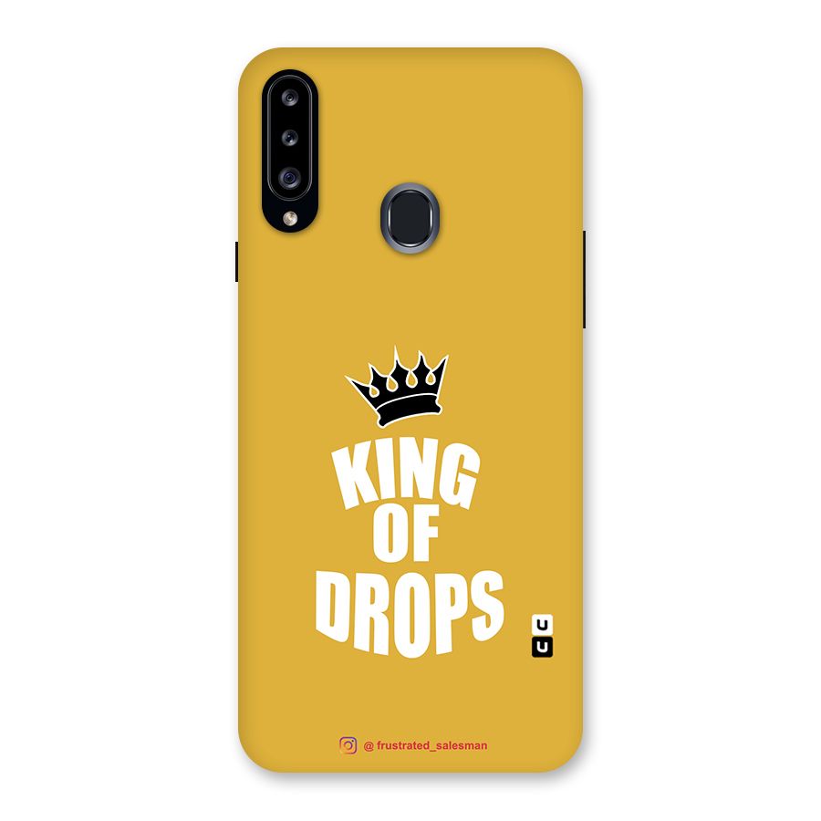 King of Drops Mustard Yellow Back Case for Samsung Galaxy A20s