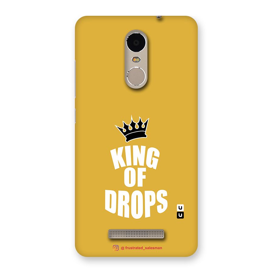 King of Drops Mustard Yellow Back Case for Xiaomi Redmi Note 3