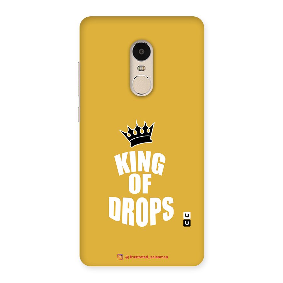 King of Drops Mustard Yellow Back Case for Xiaomi Redmi Note 4