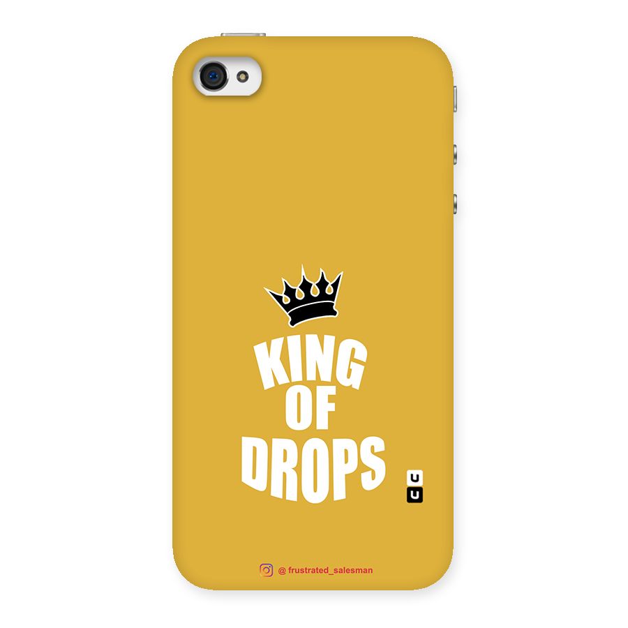 King of Drops Mustard Yellow Back Case for iPhone 4 4s