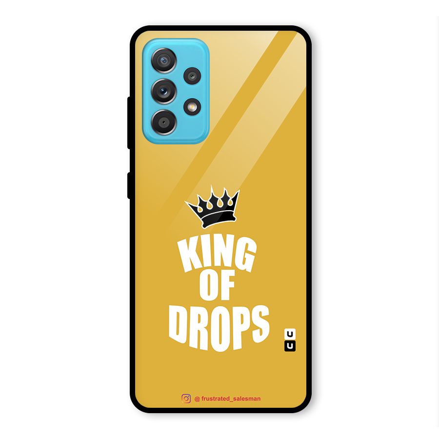King of Drops Mustard Yellow Glass Back Case for Galaxy A52