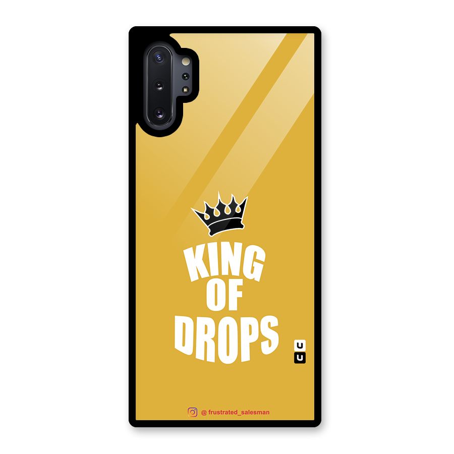 King of Drops Mustard Yellow Glass Back Case for Galaxy Note 10 Plus