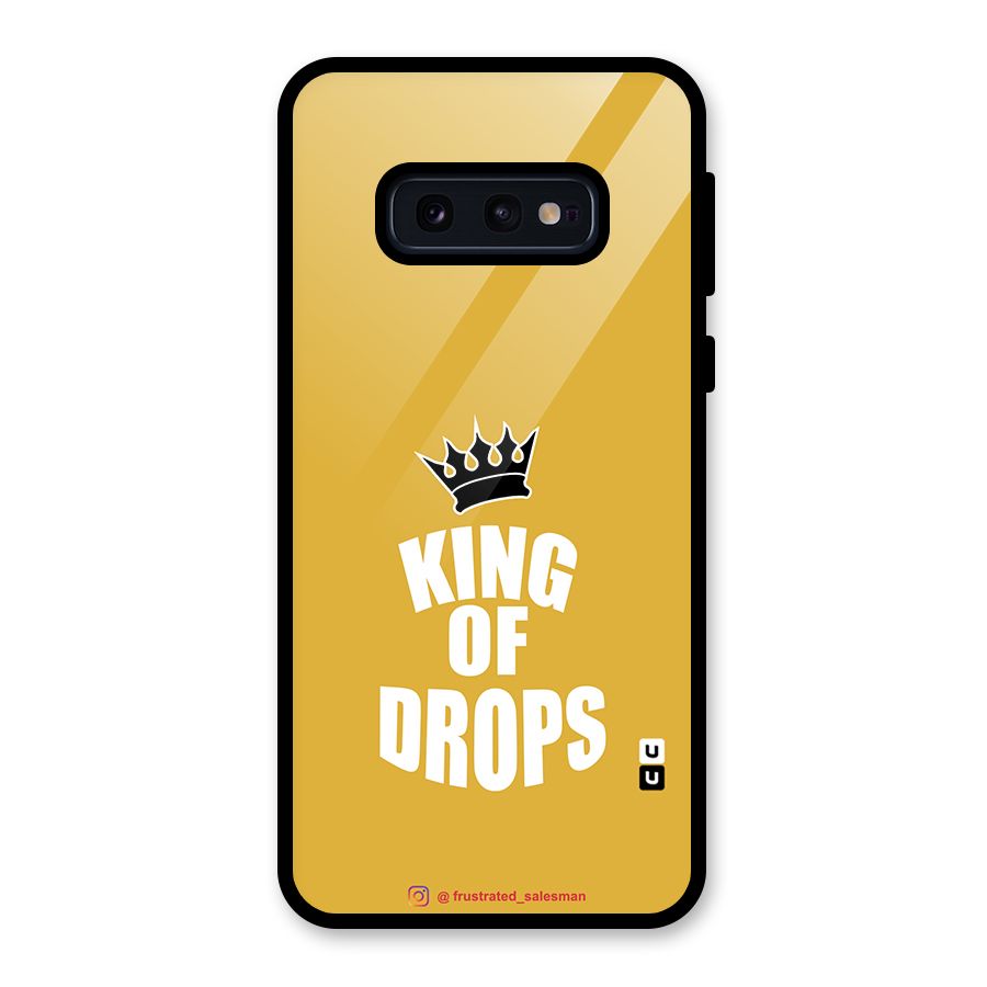 King of Drops Mustard Yellow Glass Back Case for Galaxy S10e
