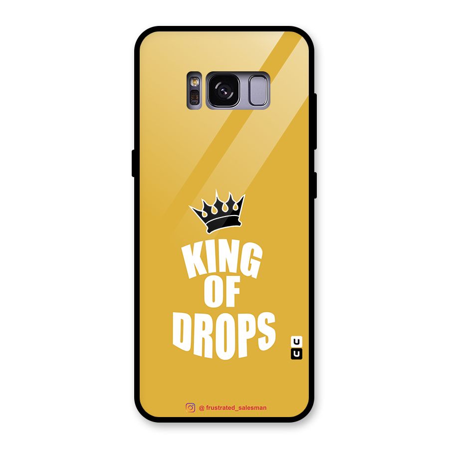 King of Drops Mustard Yellow Glass Back Case for Galaxy S8