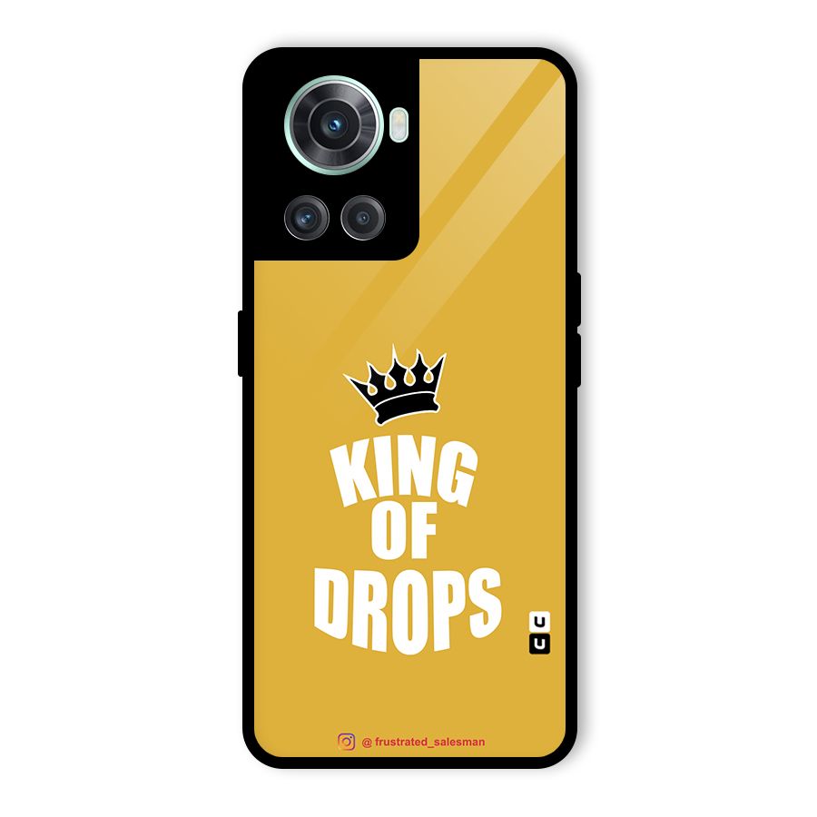 King of Drops Mustard Yellow Glass Back Case for OnePlus 10R