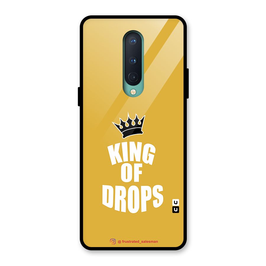 King of Drops Mustard Yellow Glass Back Case for OnePlus 8