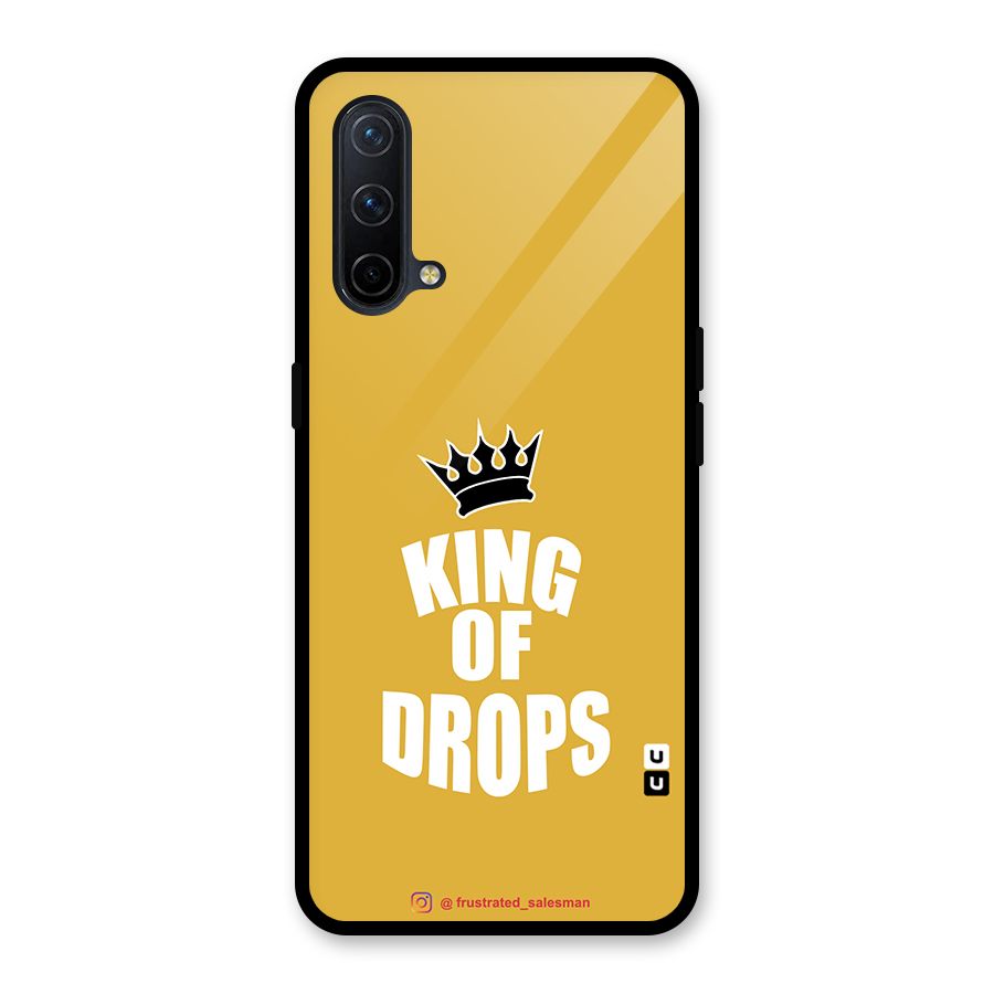 King of Drops Mustard Yellow Glass Back Case for OnePlus Nord CE 5G
