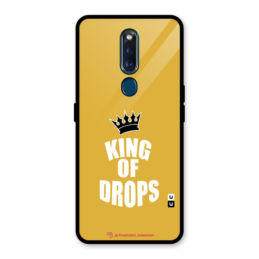 King of Drops Mustard Yellow Glass Back Case for Oppo F11 Pro