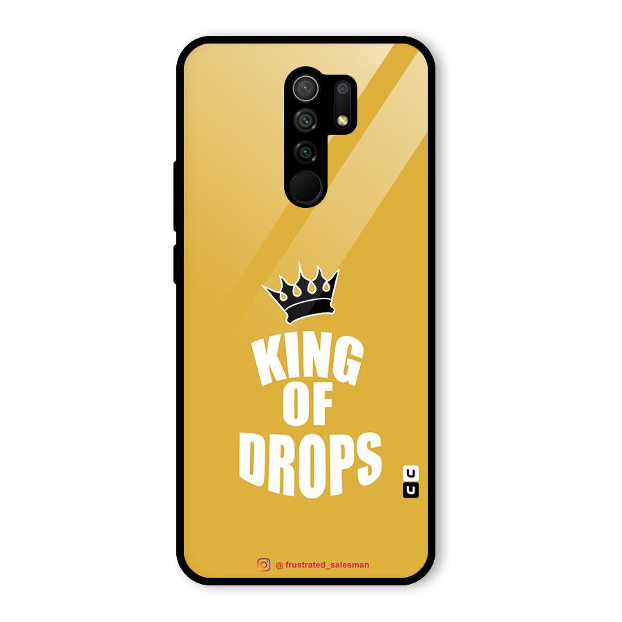 King of Drops Mustard Yellow Glass Back Case for Poco M2