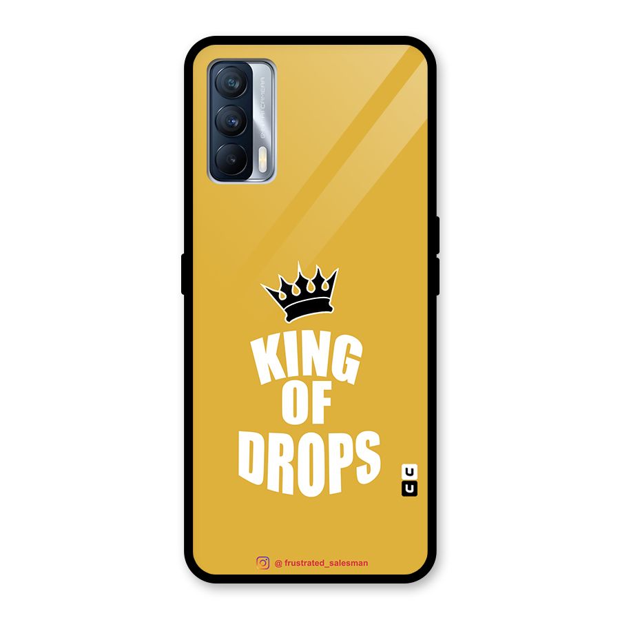 King of Drops Mustard Yellow Glass Back Case for Realme X7