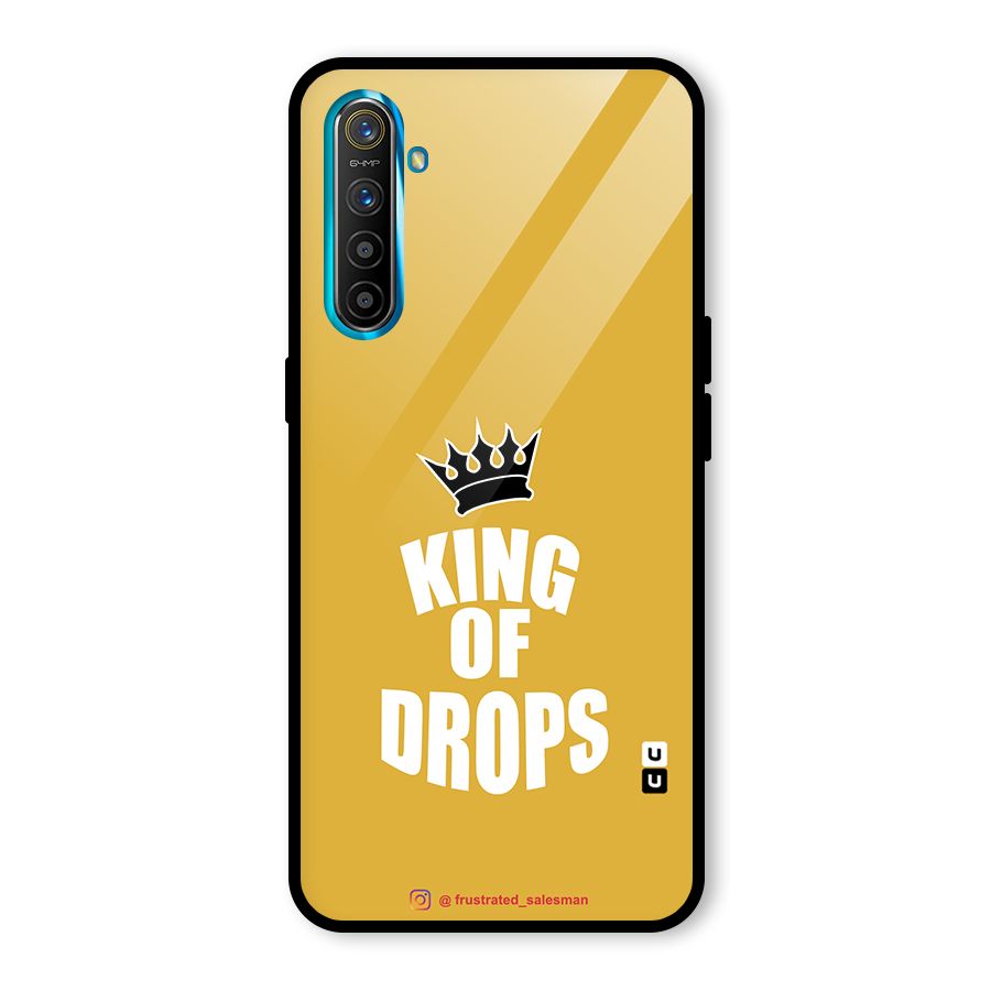 King of Drops Mustard Yellow Glass Back Case for Realme XT