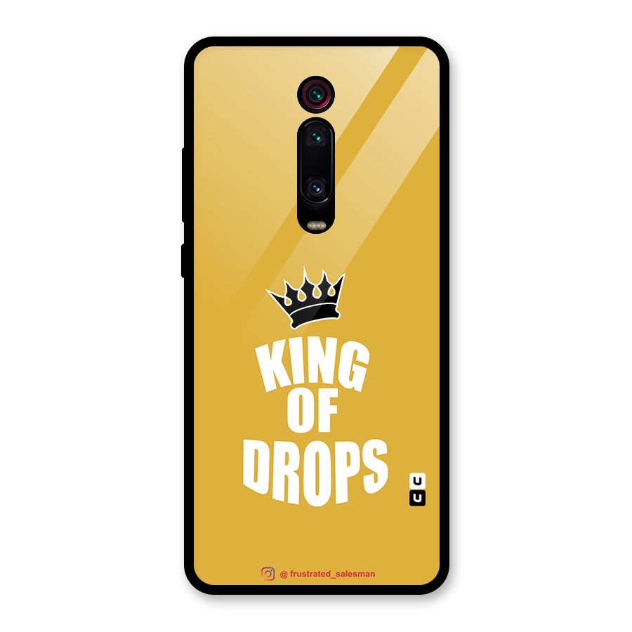 King of Drops Mustard Yellow Glass Back Case for Redmi K20